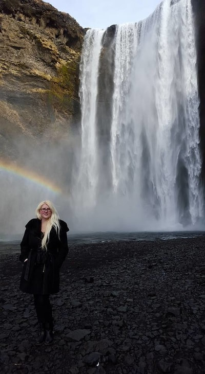 Tracy Cahill at Skagafoss in South Iceland by Candace Nicole Photography