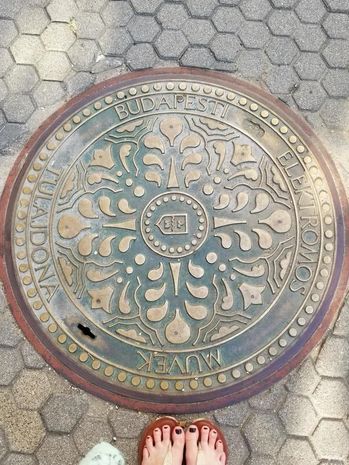 Budapest, Hungary manhole cover art